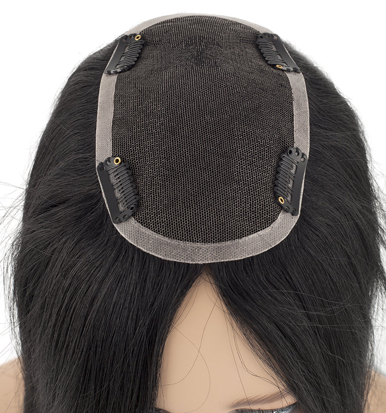 Hair Topper - #1B Black Brown