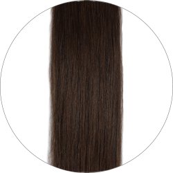 #2 Mørkebrun, 60 cm, Premium Keratin Extensions, Single drawn