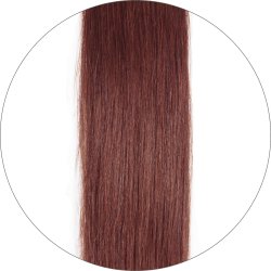 #33 Rødbrun, 60cm, 50g , Tape Extensions, Double drawn