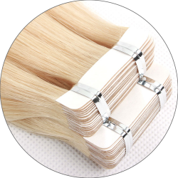 #1001 Platinaask, 60cm, 60g , Tape Extensions, Single drawn