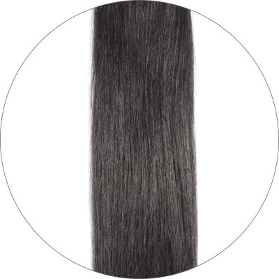 #1B Sortbrun, 60cm, 50g , Tape Extensions, Double drawn