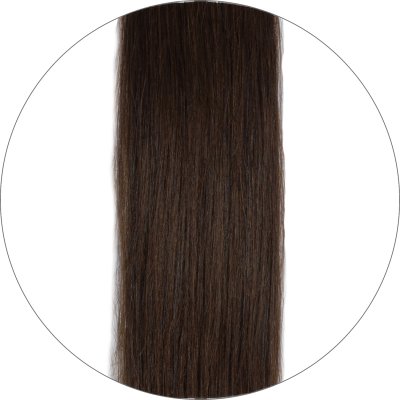 #2 Mørkebrun, 55cm, 220g, Clip-on Extensions Volume