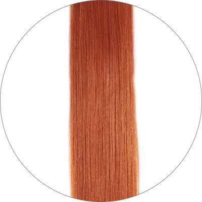 #350 Kobberrød, 50cm, 50g , Tape Extensions, Single drawn